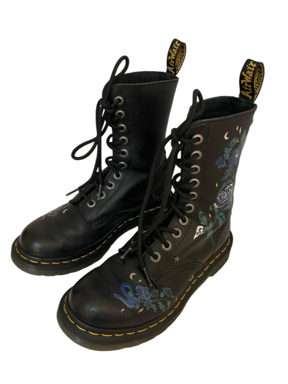 Dr. Martens 1460 Pascal Celestial Snake Floral Leather Boots US 6 EU 37 - Picture 5 of 17